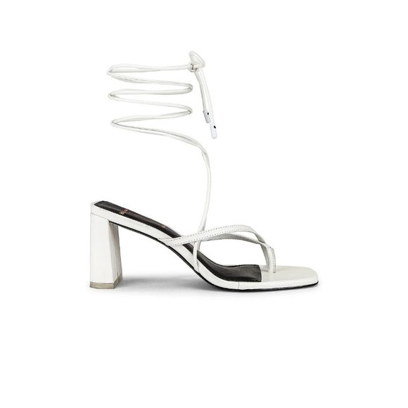 BLACK SUEDE STUDIO Delilah Sandal in White - Picture 1 of 7